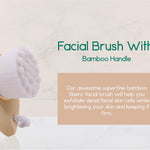 Facial Brush with Bamboo Handle
