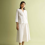 Front Twist Top in White