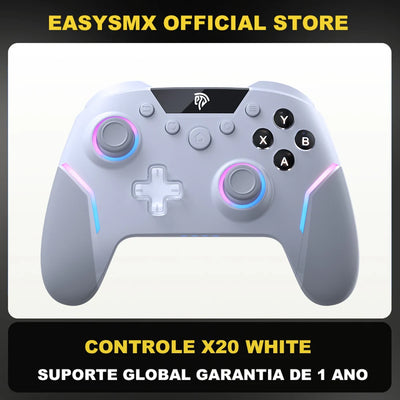 EasySMX X20 Wireless Gamepad Enhanced Controller Compatible with PC/NS/TV/Phone/Laptop, Hall Micro Triggers Joystick RGB