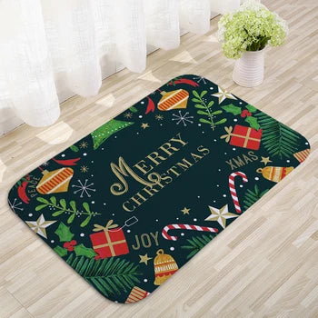 Christmas Door Mat Santa Claus Outdoor Carpet Merry Christmas Decorations For Home