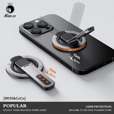 for MagSafe Phone Grip Stand, 3-in-1 Magnetic Finger Ring Holder Double-Sided Magnetic Phone Stand for iPhone 17 16 15 14 13 12