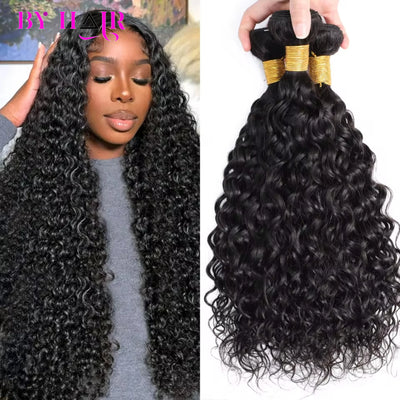 12A Water Wave Bundles Peruvian 100% Human Hair Bundles 1/3/4 Bundles Deal Wet And Wavy Curly Hair Raw Hair Weave Extensions