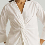 Front Twist Top in White