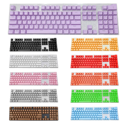 104pcs Universal Mechanical Keyboard Keycaps Ergonomic Blank Keycaps For Cherry MX Mechanical Keyboard Replacement Backl