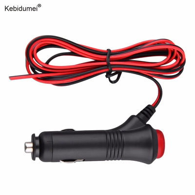Kebidu 12V 24V Car Cigarette Lighter Socket Splitter Plug Connector Power Adapter On Off Switch Universal Charger Power
