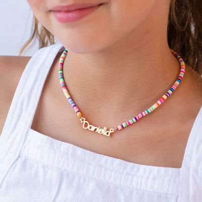 Custom Stainless Steel Name Necklace for Women Girl Personalized Rainbow Soft Necklace Choker Pendant Jewelry Christmas Gifts