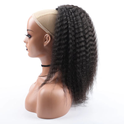 Fake Synthetic Drawstring Ponytail Elastic Hair Extension For Women Kinky Curly Ponytail Synthetic Hair High Puff Afro H