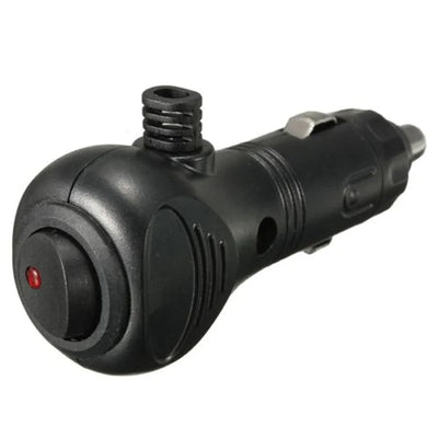 1Pc Universal Black ABS Auto Cigarette Lighter Socket Plug DC 12V 10A Charger Connector LED on-Off Switch Car Accessorie