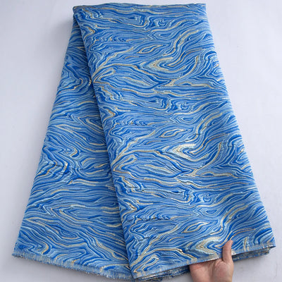 SJD LACA African Brocade Lace Fabrics French Damask Lace 5 Yards 2025 Latest Nigerian Jacquard For Sewing Women Party Dress 4063