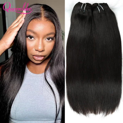 Queenlike 15A Super Double Drawn Vietnamese Raw Bone Straight Human Hair Bundles 1/3/4 PCS Top Bundles Human Hair Extens