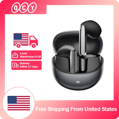 QCY HT10 AilyBuds Pro+ ANC Wireless Earphone Hi-Res Audio with LDAC Bluetooth 5.3 Earbuds 6 Mic AI HD Call Multipoint Co