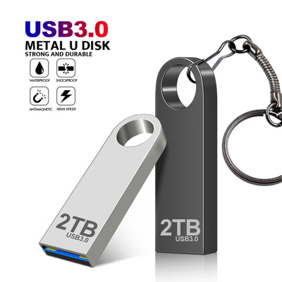 New 2025 Metal Pen Drive 2TB Cle Usb Flash Drives 1TB High Speed Pendrive 512TB 128GB Memoria Usb 3.0 For xiaomi mijia e