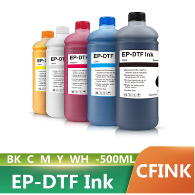 EP-DTF Ink 500ML Direct to Transfer Film Ink For Epson Print head i3200 XP600 TX800 L1800 1390 L805 All DTF Ink Printing