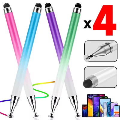 4/1 Pcs Universal 2 in 1 Stylus Pen for Smart Phone Tablet Drawing Capacitive Pencil Android Screen Touch Pen For iPhone