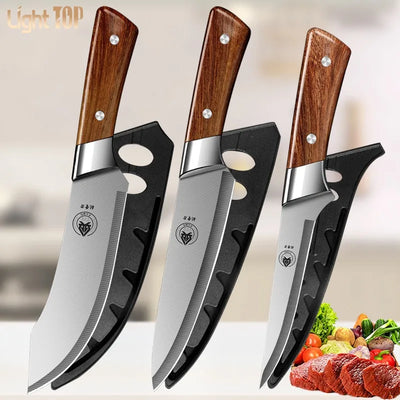 Professional Japanese Knife Multifunction Butcher Knives BBQ Cutter Chef Knives Meat Fish Slicing VegetablesCutter Cleav