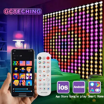 400 LED Smart Curtain Lights String Lights with App Remote Control Music Sync Chr