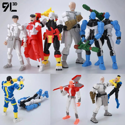 9L3D Printed Invincible Boy Lucky13 Dummy13 Conquer LEX Allen Superheroes Anime Toys Action Figures Mannequin Model Orna