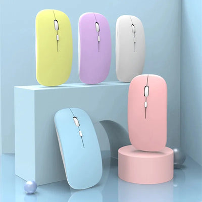 Wireless Bluetooth-compatible Mouse Portable Ergonomic Computer Mice For Laptop iPad Tablet PC Mobile Phone Office Gamin