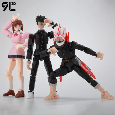 9L3D Dandadan Heroes AyaseMomo Dantalian LUCKY13 Titan13 Multi-Jointed T13 Dummy13 Anime Action Figure Collectible Toys