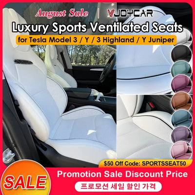 Luxury Sports Ventilated Seats for Tesla Model 3 Y Juniper New M3 Heating Cooling Premium Perforated Seats Personalized