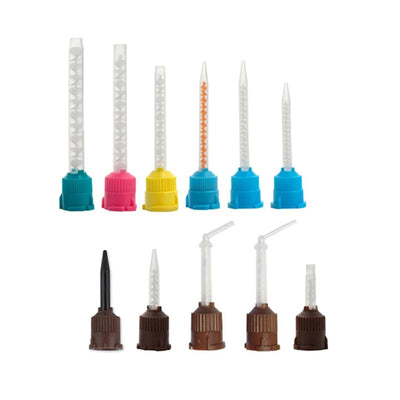 50Pc Dental Silicone Rubber Conveying Mixing Head Disposable Impression Materials Mixing Tips Mixing Tube Laboratory Col