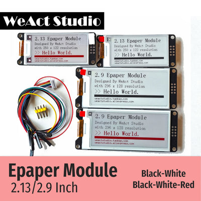 WeAct 2.9'' 2.13" 2.9 2.13 Inch Epaper Module E-paper E-Ink EInk Display Screen SPI Black-White Black-White-Red