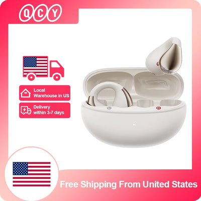 QCY Crossky C30 Ear Clip Earphones Bluetooth 5.4 Wireless Open Ear Sports TWS Earbuds Dual-Connection Headphones