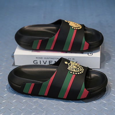 YRZL Men's Slippers Lightweight Non Slip EVA Slides Big Size Summer Beach Shoes Comfortable Fashion Thick Sole Sandals f