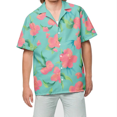 KPop Demon Hunters Abby Saja Boys Button Up Shirt Short Sleeve 3D Print Shirts Men's Beach Hawaiian Island Style Retro C