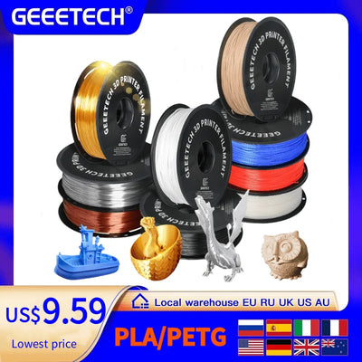 Geeetech 3d printer Filament PLA PETG Plastic 1kg 1.75mm,Tangle-Free, 3d printing wire materials, black, white, vacuum p