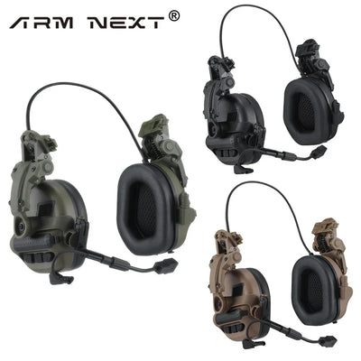 Tactical Headphones Helmet Compatible PTT Active Noise Cancelling Earmuffs for Military Shooting Hearing Protection