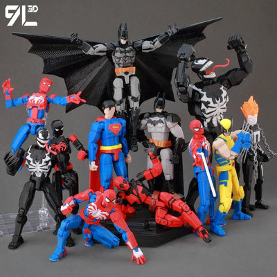 9L3D Superman Invincible Boy Batman Action Figure LUCKY13 Multi-Jointed Poseable T13 Titan13 Hero Model Dummy13 Collecti