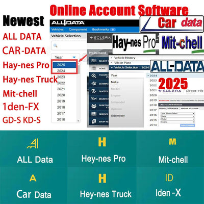 2026 Online Account for Alldata Car Data Diagram Newest Car Repair Software for Workshop All Data Hay-nes Pro Support Mo