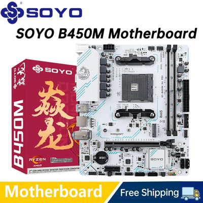AMD Classic B450M Motherboard Dual-channel DDR4 Memory AM4 Motherboard PCI-E 3.0 NVME B450 (supports Ryzen 5600 5600G CPU)