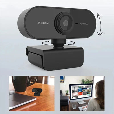 2K 1080P 720P 480P HD Webcam For Desktop Laptop Computer Mini USB Web Camera With Microphones Web Cam Cover For YouTube