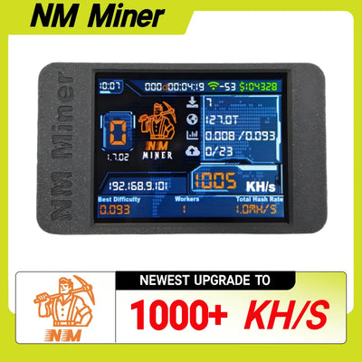 NMMiner NerdMiner V2 Hashrate 1000KH/s Lucky Miner ESP32 2.8 inch Smart Display Crypto Solo Lottery Bitcoin ESP32-2432S0