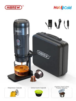 HiBREW Portable Coffee Machine: Car & Home DC12V Espresso Maker for Nespresso/Dolce Pods