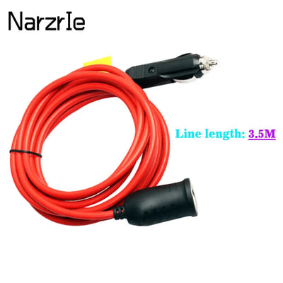 3.6/1.5M 10A Car Cigarette Lighter Extension Cord 12V 24V Car Charger Cigar Lighter Plug Cable Female Socket Adapter Acc
