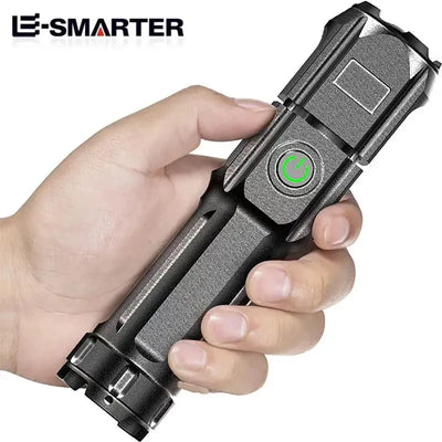 Powerful LED Flashlight Rechargeable USB Waterproof Zoom Fishing Hunting Camping 100,00 Lumen Tactical Flashlight LED To
