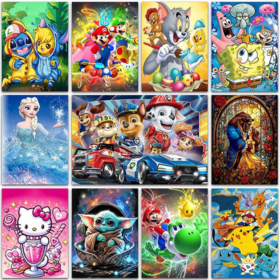 Disney Diamond Painting Pokemon Super Mario Pikachu Hello Kitty Home Decoration Full Square&Round mosaic embroidery Cros