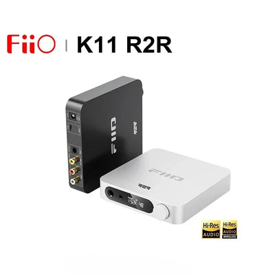 FiiO K11 R2R HIFI Desk DAC Headphone Amplifier HI-RES Home Audio PC 6.35mm Balanced 4.4mm RCA Coaxial Optical PCM384kHz/