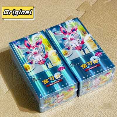In Stock Original Eevee Album Scarlet And Violet TCG Trading Card Gem Pack Vol.2 Chinese Collectible Blind Box Toy Birthday Gift