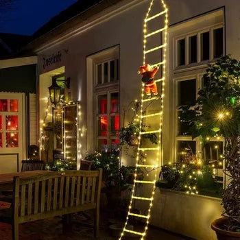 LED Christmas Decorations Fairy lamp LED Ladder Lamp with Climbing Santa Claus Ho