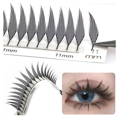 lashrujade Comic Spire Lashes Premade Fans Eyelash Extension Tower Top Feather shape Lashes Faux Mink Soft Natural Makeu
