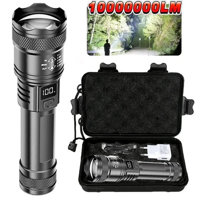 2000LM Ultra Bright P50 LED Flashlight Tactical EDC Emergency Spotlight Telescopic ZoomHandheld Torch  w/ 14500/18650 Battery