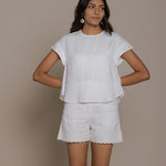 Sandcastle Saturdays Top in White