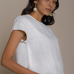 Sandcastle Saturdays Top in White