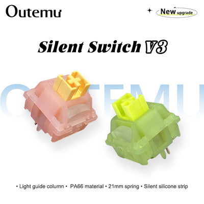 Outemu Silent Peach V3 Switch Lubed Silent Lemon V3 Switches Mechanical Keyboard Linear Tactile 5Pin Hot swap PA66 Pre L