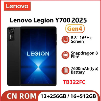 Lenovo Legion Y700 2025 Android Pad Gen 4 TB322FC Gaming Tab 12/16GB 256/512GB Snapdragon 8 Elite 8.8" 165Hz 7600mAh Tab