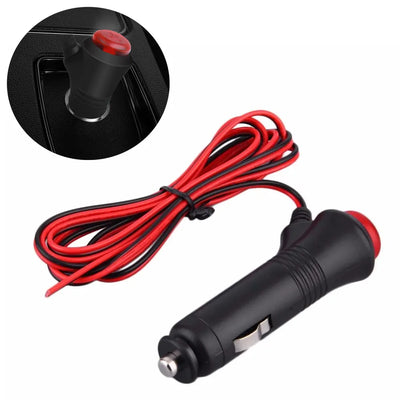 Car Cigarette Lighter Socket Plug Connector 1.5 Meter Cable 12V 24V Car Charger On Off Switch Universal for Car Light